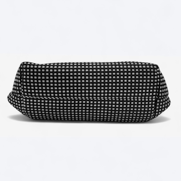 Fossil Woven Black/White Key Crossbody Purse Bag Minimalist Office Careerwear - Picture 5 of 12